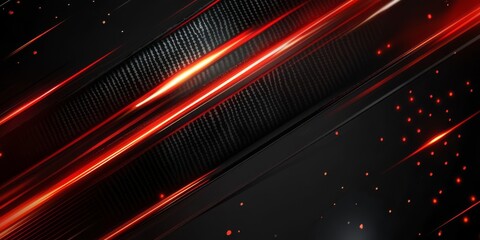 Poster - Bright red streaks create a stunning visual against a dark carbon fiber background, which together evoke a sense of motion, excitement, and dynamism that captivates the viewers attention