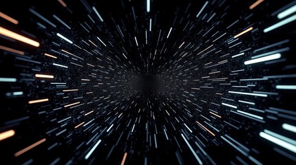 Aufkleber - A black background with a white and orange line