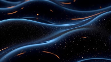 Poster - A black and blue image with a lot of sparkles