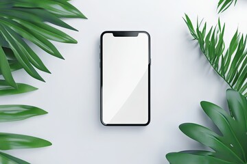 vibrant color visual of smartphone isolated on white background