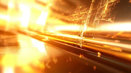 Poster - Bright Surfaces Reflecting Light in Tech Environment