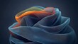 © Narongsag - Abstract Blue Fabric Design  Elegant Texture  Fluid Forms   Vibrant Hues