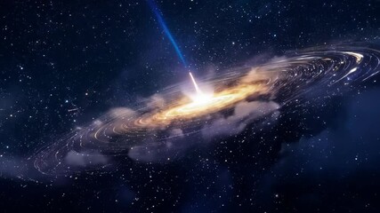 Wall Mural - stunning stars and galaxy: seamless 4k night sky video background animation