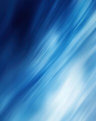 Poster - Abstract blue and white motion blur background with diagonal lines creating a dynamic and modern pattern for digital design and artistic expression