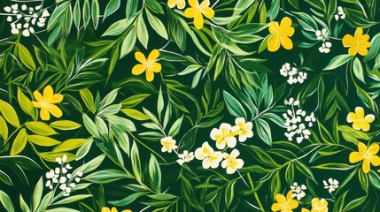 Poster - Bright Floral Patterns with Intricate Details on Isolated Background