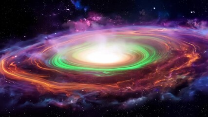 Wall Mural - galactic journey through colorful nebulae and starry skies in outer space