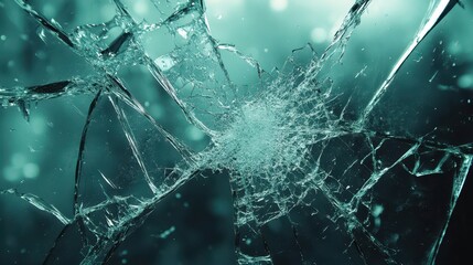 Poster - Beautiful abstract close-up of shattered ice illuminated by colorful light during sunset in a serene outdoor setting