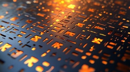 Poster - Playful Patterns on a High-Tech Gadget Background