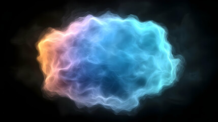 Wall Mural - colorful nebula cloud, cosmic swirl, dark background, abstract art, design element