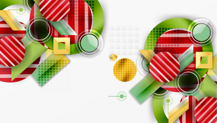 Poster - Abstract design with layered geometric shapes