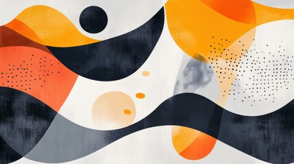 Poster - Flowing Shapes Harmonizing with Nature's Gentle Light