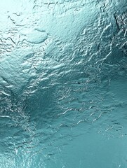 Poster - Abstract Turquoise Texture with Metallic Shine and Rippled Surface for Modern Design Background