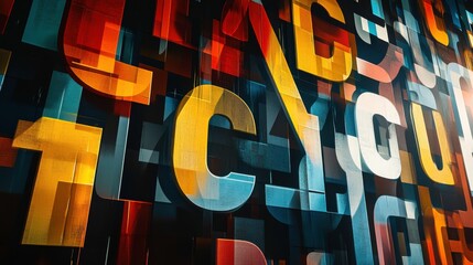 Poster - Modern Vibrant Background with Bright Colors and Fonts