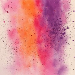 Aufkleber - Vibrant watercolor splash with pink orange and purple hues creating an abstract artistic background for creative projects and designs