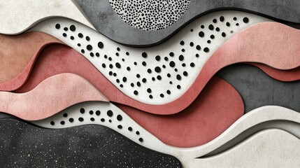 Poster - Soft Organic Shapes in Textured Art Forms