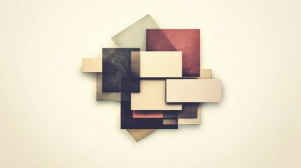 Poster - Sophisticated Layered Shapes in Minimalist Style