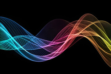 Leinwandbilder - abstract colorful wave background. rainbow background. rainbow line waves background. Multi Colored Wave Pattern.