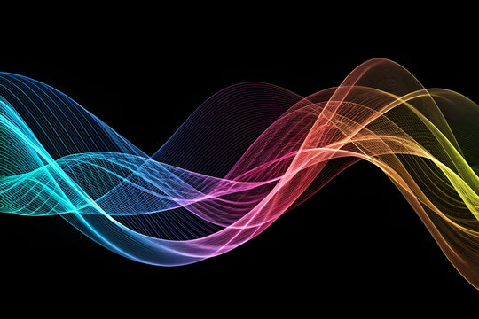 abstract colorful wave background. rainbow background. rainbow line waves background. Multi Colored Wave Pattern.