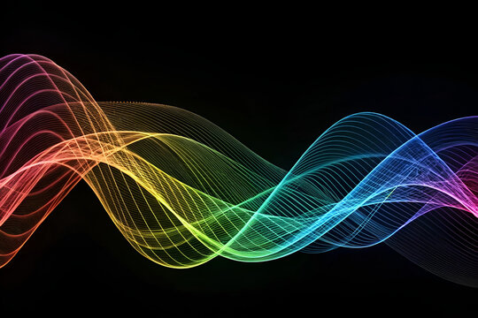 abstract colorful wave background. rainbow background. rainbow line waves background. Multi Colored Wave Pattern.
