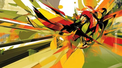Poster - Vibrant Dynamic Lines in High-Tech Urban Environment