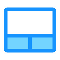 Fototapete - Displaying Website Template Layout with Two Sections and Clean Design