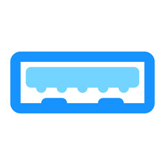 Fototapete - USB Port Icon in Blue Showing Connection and Technology Concept