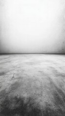 Poster - Abstract monochrome studio background with concrete floor and textured wall for product display or architectural interior design projects