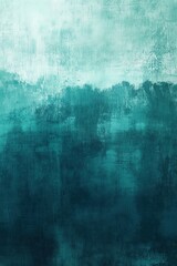 Poster - Serene Teal Gradient Texture Canvas Backdrop for Peaceful Moods and Creative Projects Abstract Art