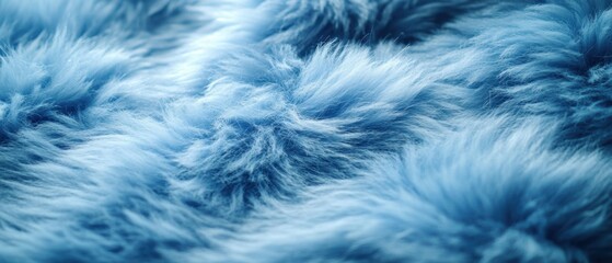 Poster - Soft Blue Fur Texture Close Up Shot Capturing the Delicate Fibers and Subtle Light Play Creating a Cozy and Luxurious Visual Appeal