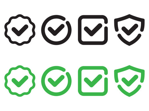 Check mark icon vector collection