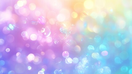 Canvas Print - Colorful bokeh background with vibrant light effects