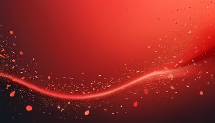 Poster - Dynamic red wave abstract art digital canvas modern design vibrant colors creative inspiration