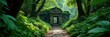 © Uravan - Dense jungle foliage surrounds ancient stone path, greenery, vegetation, wilderness