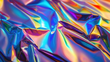 Poster - holographic foil with smooth, reflective surfaces, capturing vibrant rainbow hues in high-definition clarity.