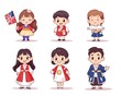© Aku - Cute kids in diverse cultural outfits