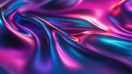 Aufkleber - holographic surface, reflecting dynamic neon gradients that shift with a silky-smooth effect.