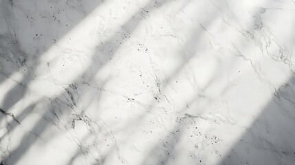 Poster - marble tabletop in bright shades of white with specks of gray, creating a bright yet dramatic shadow effect on a neutral backdrop