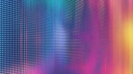 Poster - holographic rainbow pattern with deep contrasts between electric blues, neon pinks, and shimmering silvers, forming