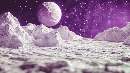moonscape view background for science fiction