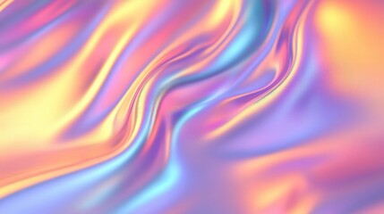 Aufkleber - holographic background with metallic waves, shifting seamlessly between warm and cool iridescent tones.