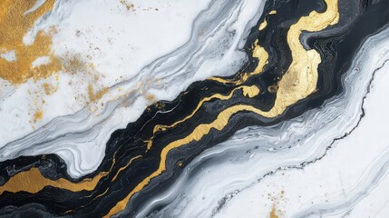 Poster - contemporary white and gold marble top with bold streaks, complemented by subtle organic shadow textures for added depth