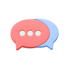 Poster - chat bubble symbol icon 3d rendering