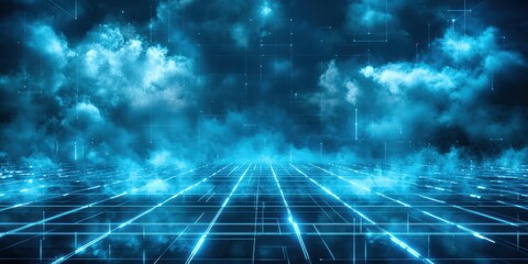 Poster - Blue sky with a few clouds