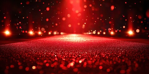 Poster - Red carpet with red glitter on it
