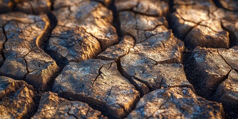 Poster - Rock with cracks and holes in it