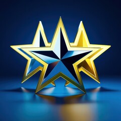 Poster - Three stars are shown on a blue background