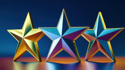 Poster - Three stars are on a table