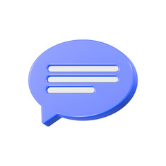 Poster - chat bubble symbol icon 3d rendering
