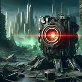 Futuristic Sentinel: A Glimpse into a Sci-Fi World
