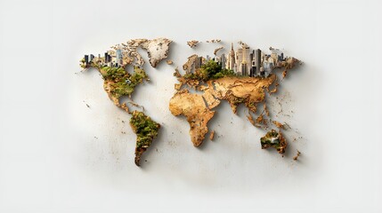 Poster - Detailed infographic visualizing the global impact of urbanization on freshwater availability